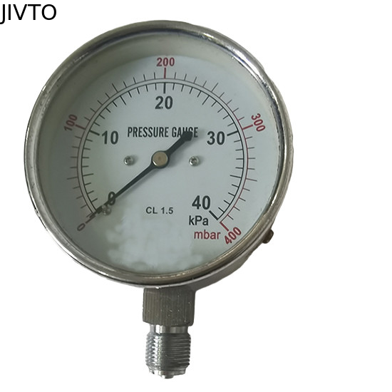 400 Mbar 3 Inch 75MM Lower Mount Capsule Pressure Gauge 1/4 BSP