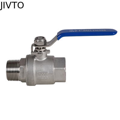 JIVTO İki Parçalı Top Valfı Kılavuz Bileşiğiyle. Paslanmaz Çelik, NPT Port, ANSI Standartı. İnşaat. İnşaat makineleri için kullanım.
