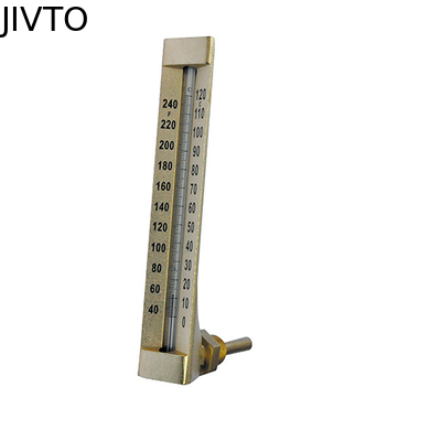 60MM 90deg Endüstriyel Cam Termometreler 3/4'' BSP içinde Kırmızı Sıvı