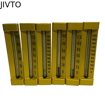 Sıvı Dolgulu 120C 90deg Endüstriyel Cam Termometreler 3/4