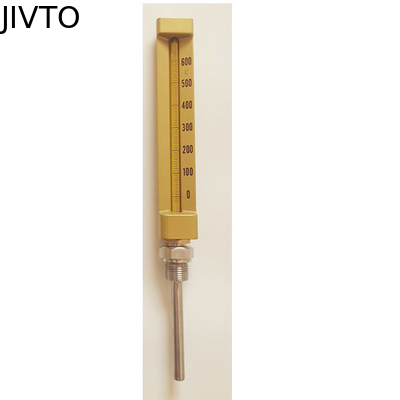 Sıvı Sıcaklığı 600C 150mm Endüstriyel Cam Termometreler 1/4'' NPT